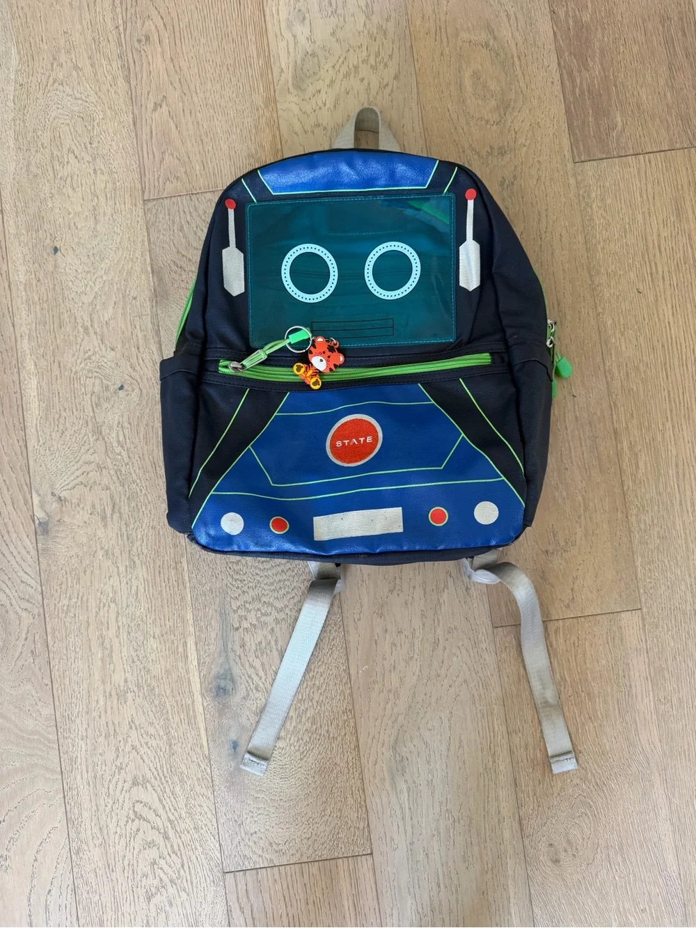 STATE Bags Kane Kids Robot Blue Backpack School Bookbag
